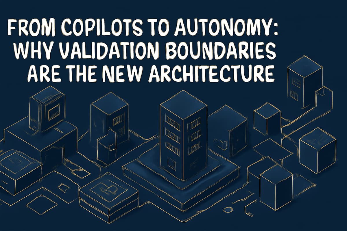 From Copilots to Autonomy: Why Validation Boundaries Are the New Architecture