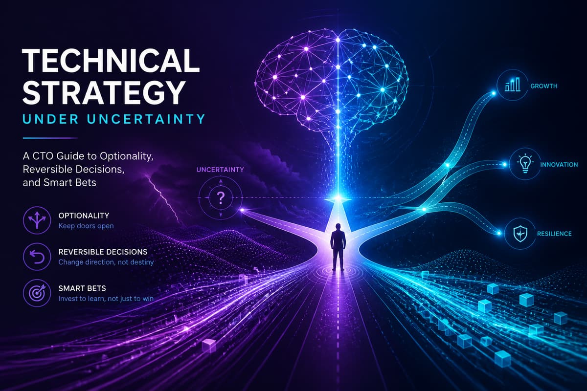 Technical Strategy Under Uncertainty: A CTO Guide to Optionality, Reversible Decisions, and Smart Bets
