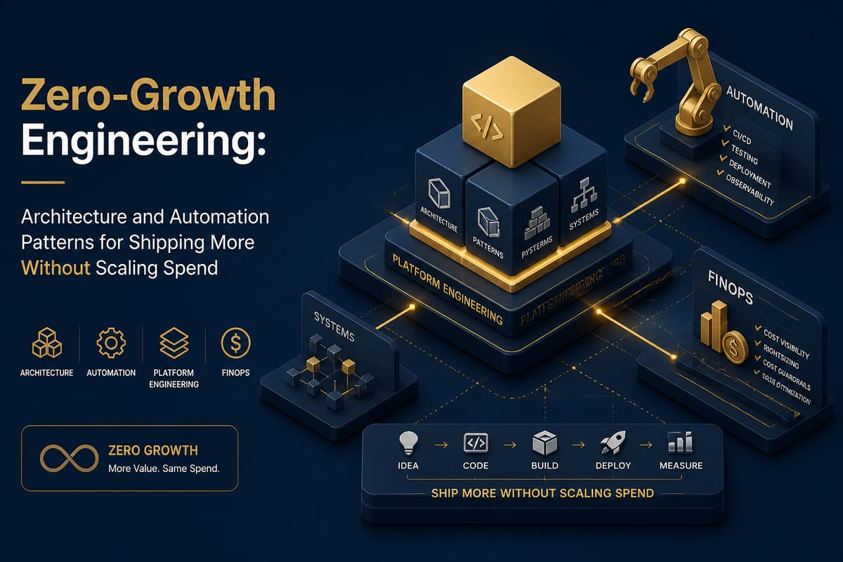 Zero-Growth Engineering: Architecture and Automation Patterns for Shipping More Without Scaling Spend